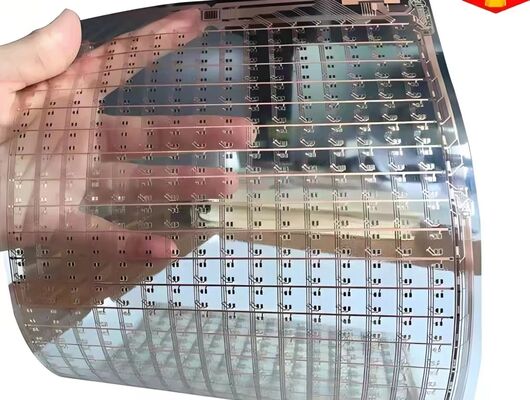 Διαφανής ευέλικτη οθόνη LED με διπλά στρώματα κυκλωμάτων και επίπεδο πυρκαγιάς V0 για εύκολη εγκατάσταση