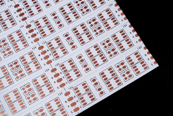 LED 5050RGB για LED πλακέτα κυκλωμάτων διπλής στρώσης LED FPC πλακέτα & 240mmx500mm FPCB & 5050 χαλκό φύλλο RGB διπλή γραμμή